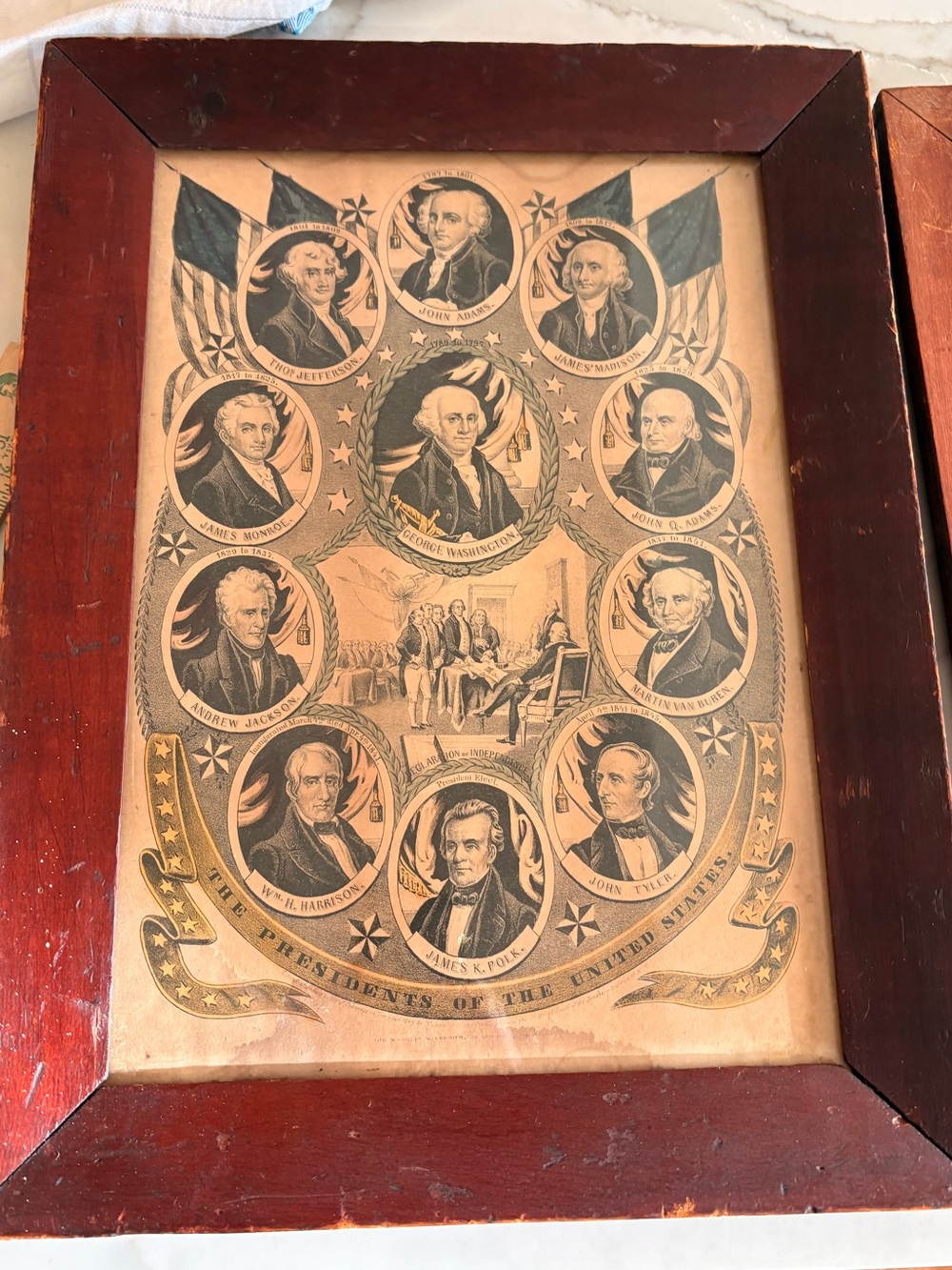Rare antique, hand colored lithograph by Nathaniel Currier